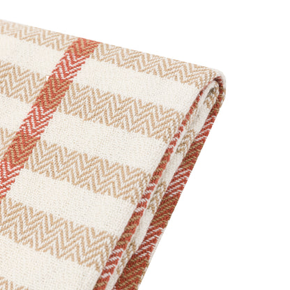 Gallery Direct Arvo Grid Woven Throw Rust / Natural - image 7
