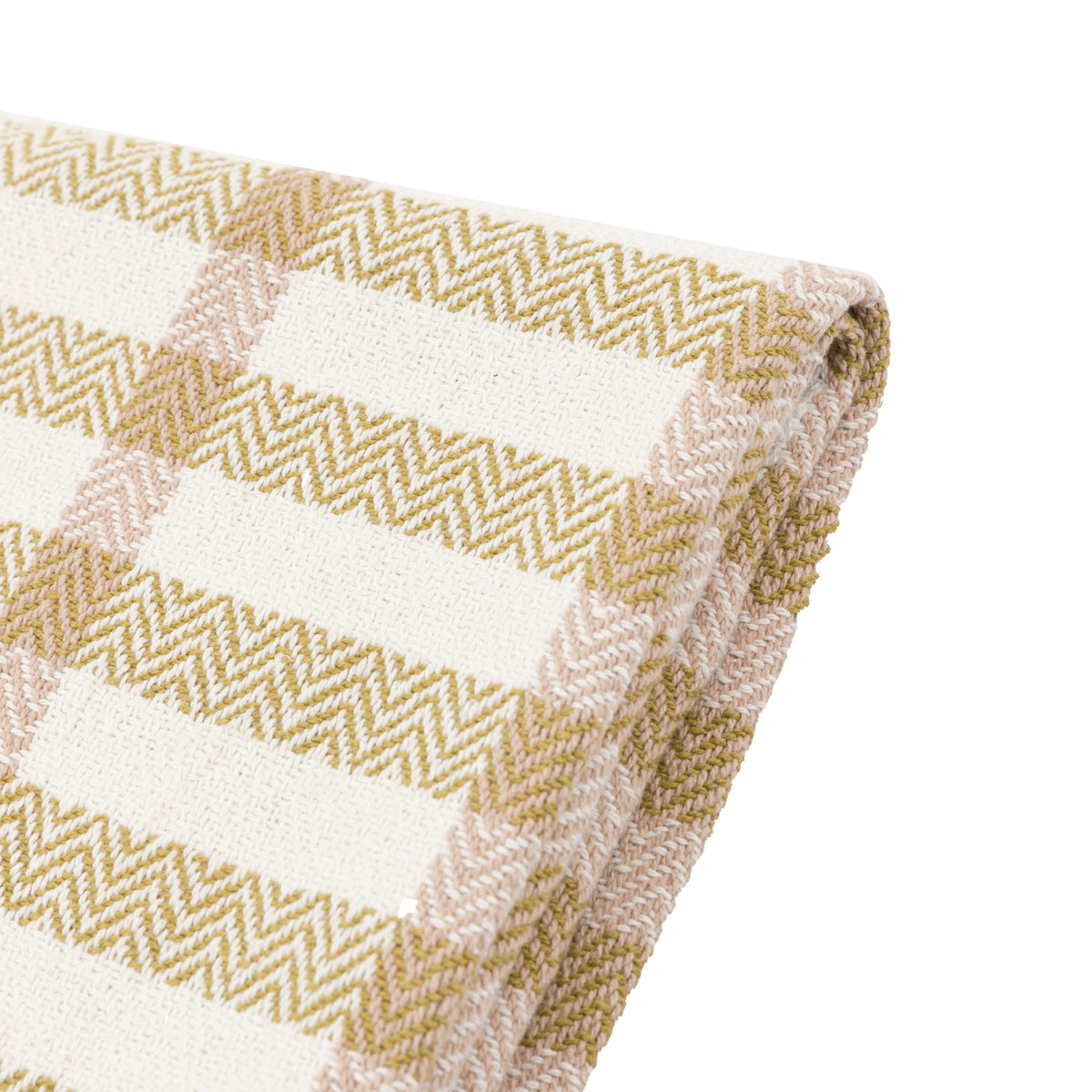 Gallery Direct Arvo Grid Woven Throw Green / Rust - image 3