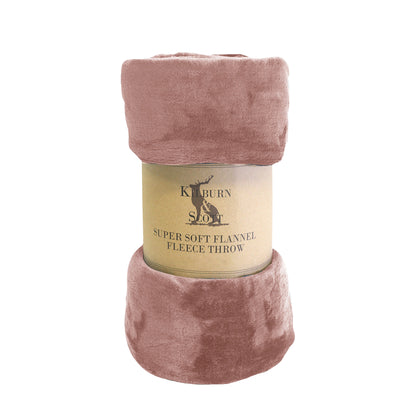 Gallery Direct Rolled Flannel Fleece Blush - image 2