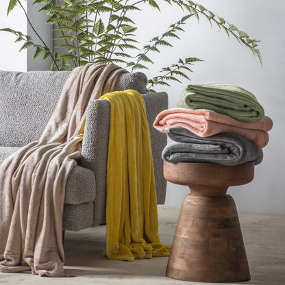 Gallery Direct Rolled Flannel Fleece Blush - image 1