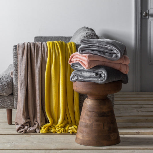 Gallery Direct Rolled Flannel Fleece Silver - image 1