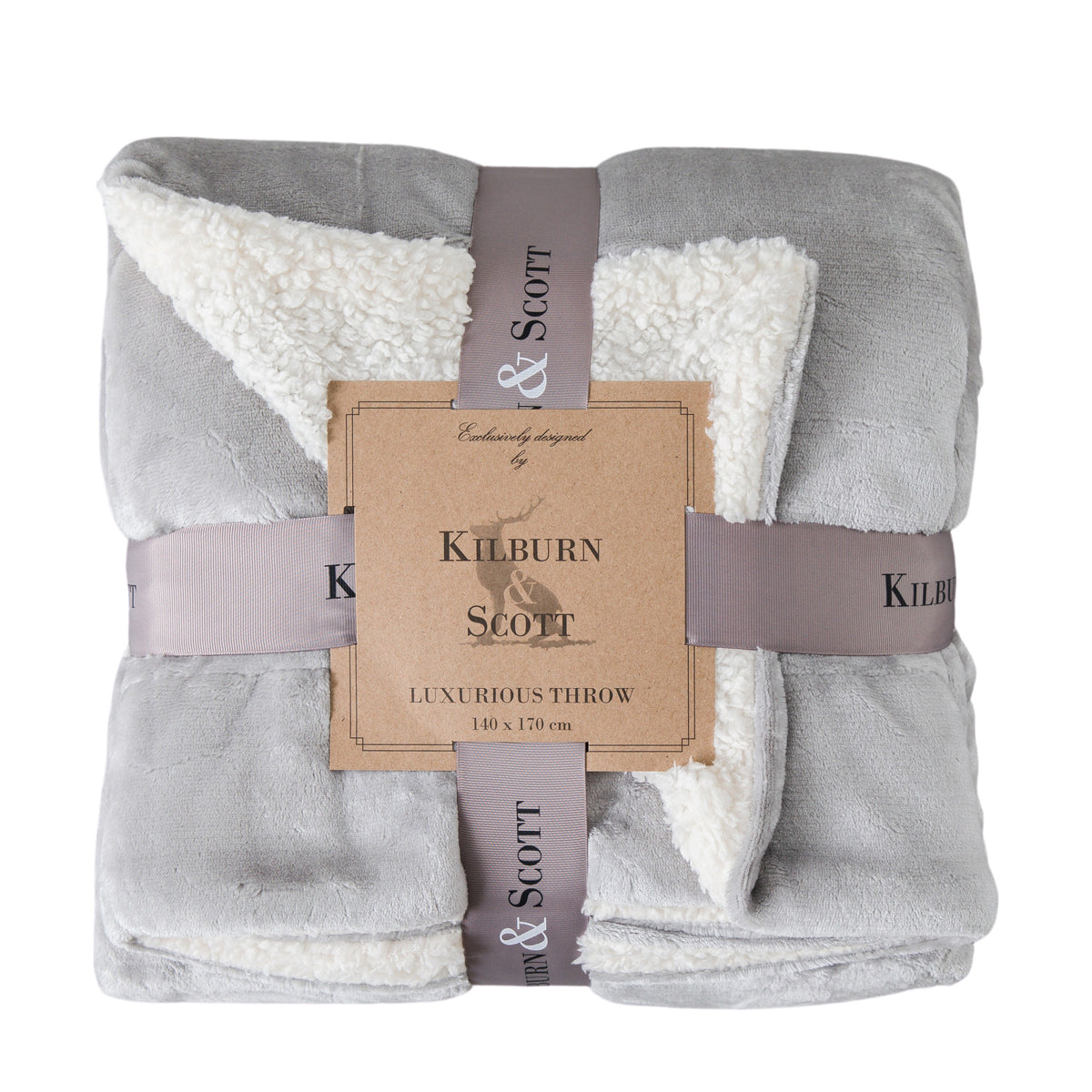 Gallery Direct Sterling Sherpa Throw Silver - image 2