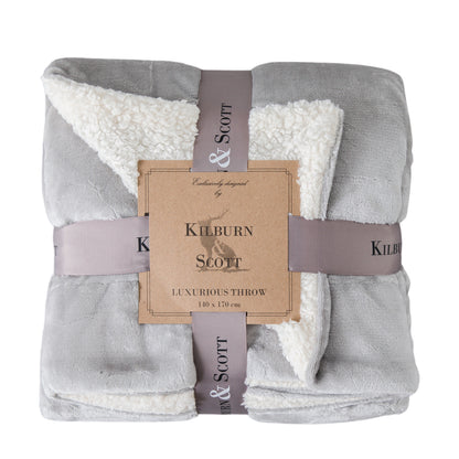 Gallery Direct Sterling Sherpa Throw Silver - image 2