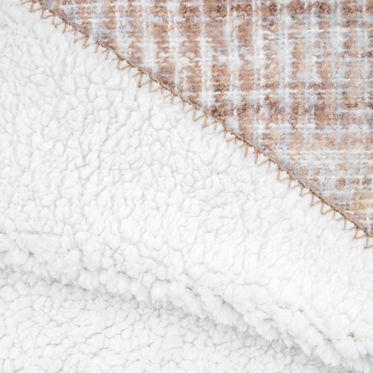 Gallery Direct Woven Natural Faux Mohair Sherpa Throw - image 5