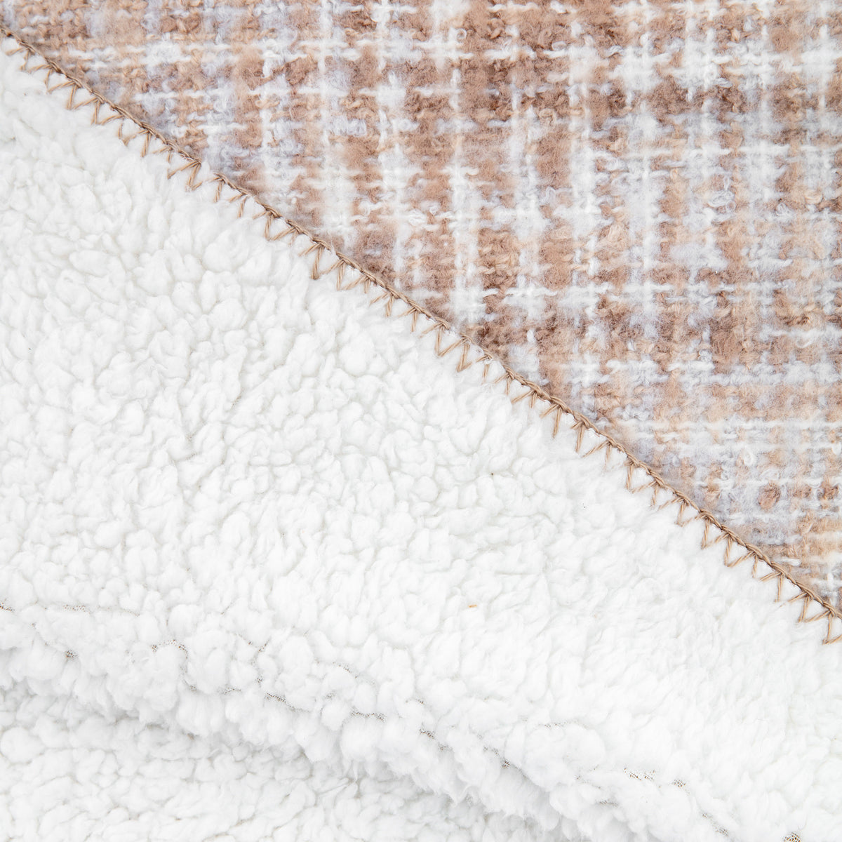 Gallery Direct Woven Natural Faux Mohair Sherpa Throw - image 8