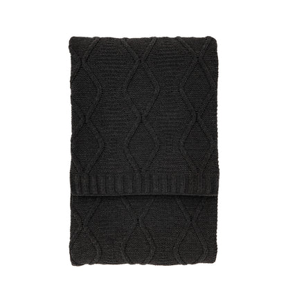 Gallery Direct Chenille Cable Throw Grey - image 2