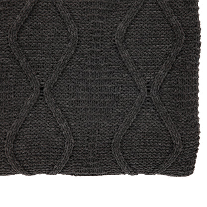 Gallery Direct Chenille Cable Throw Grey - image 8