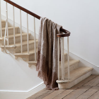 Gallery Direct Faux Mohair Fringe Throw Brown & Nat - image 5
