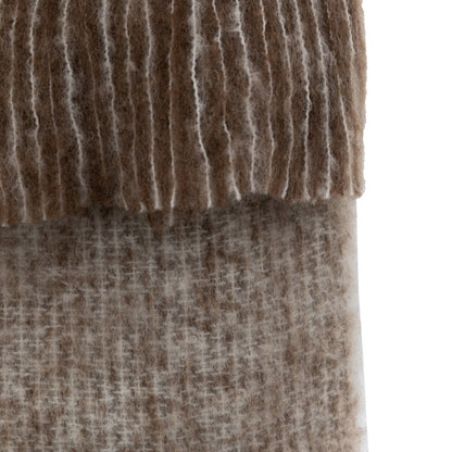 Gallery Direct Faux Mohair Fringe Throw Brown & Nat - image 6