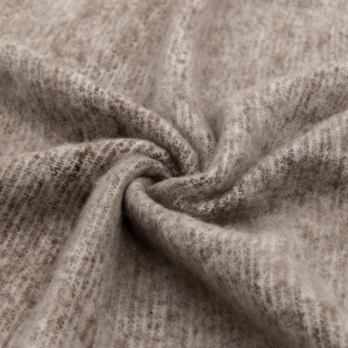 Gallery Direct Faux Mohair Fringe Throw Brown & Nat - image 7