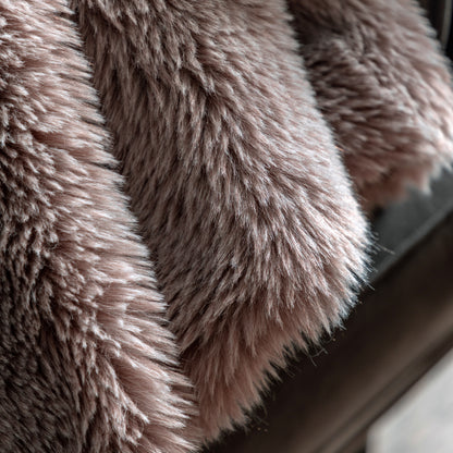 Gallery Direct Juniper Faux Fur Throw Dusky Pink - Small - image 4