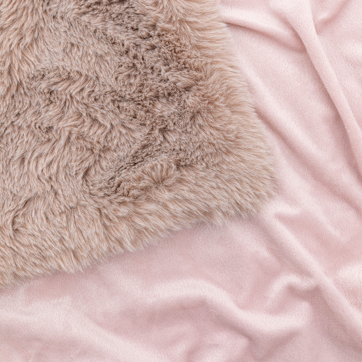 Gallery Direct Juniper Faux Fur Throw Dusky Pink - Small - image 7