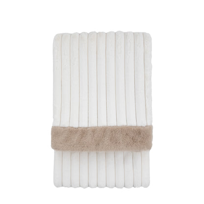 Gallery Direct Whinfell Luxury Faux Fur Throw Cream - image 2