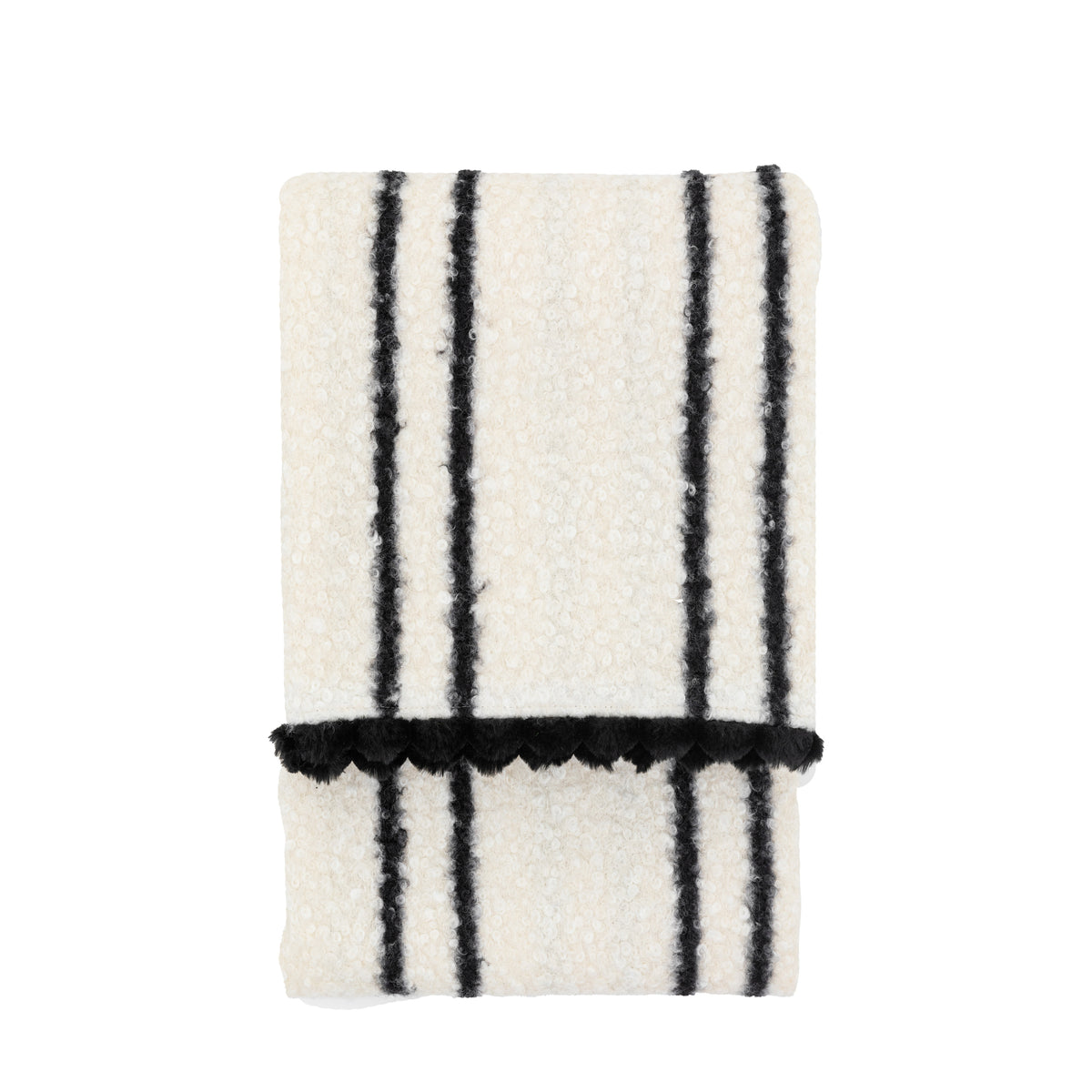 Gallery Direct Ophelia Scalloped Throw Cream & Black - image 2