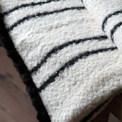 Gallery Direct Ophelia Scalloped Throw Cream & Black - image 3