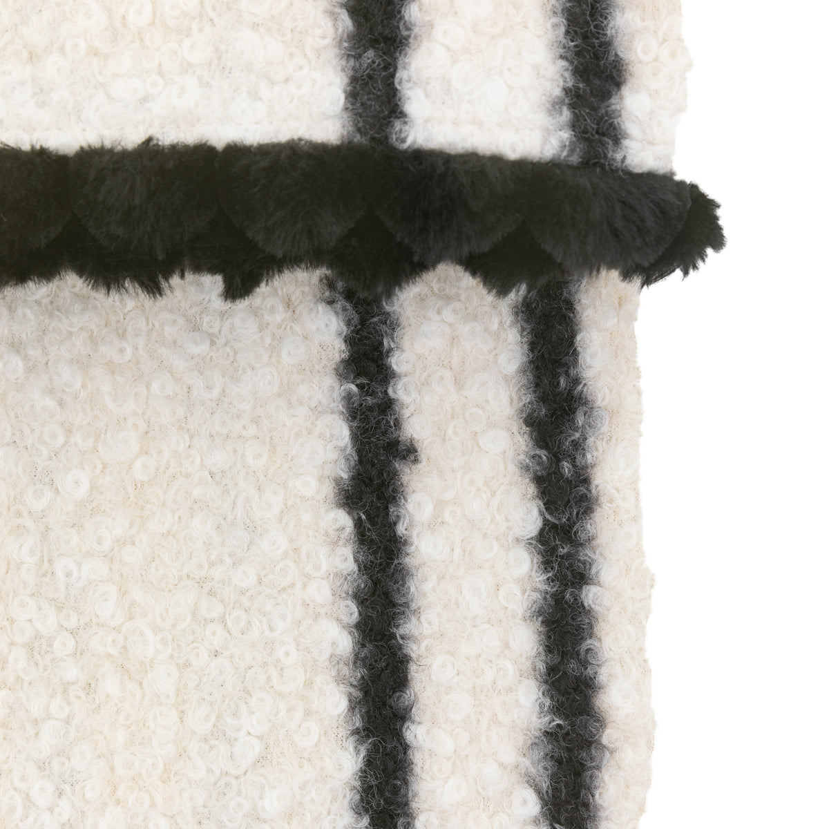 Gallery Direct Ophelia Scalloped Throw Cream & Black - image 5