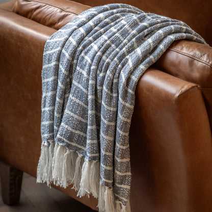 Gallery Direct Melford Stripe Throw Ink - image 1