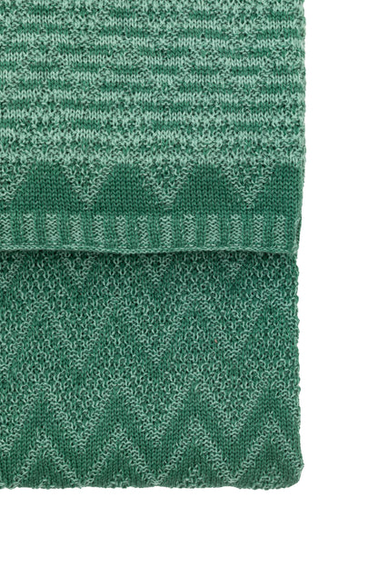 Gallery Direct Nalu Knitted Herringbone Throw Green - image 5