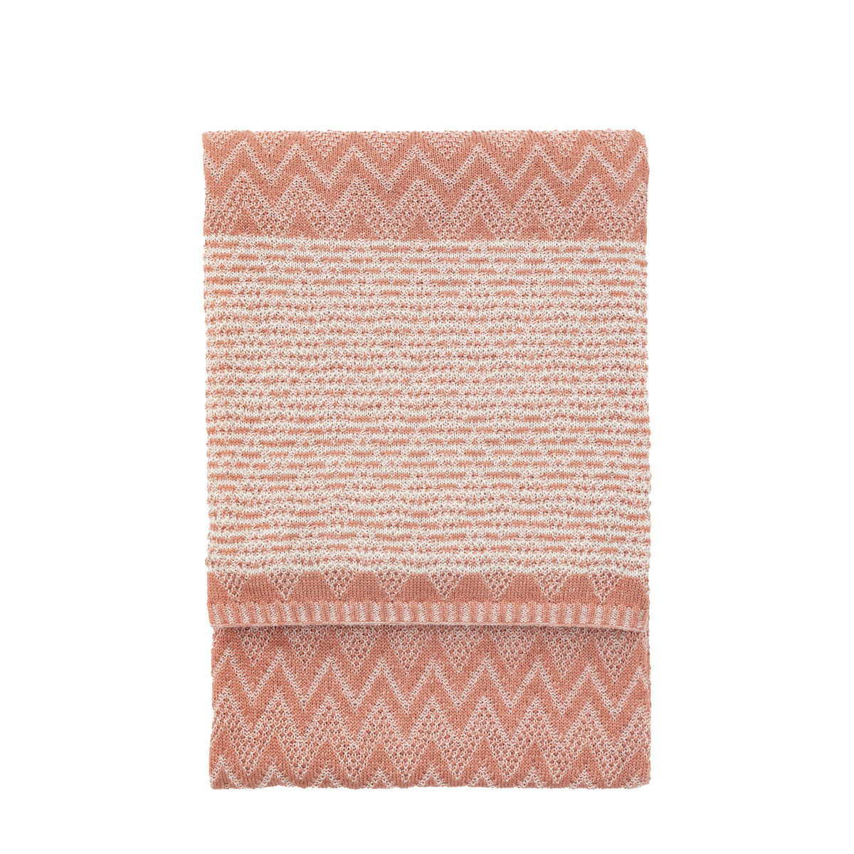 Gallery Direct Nalu Knitted Herringbone Throw Apricot - image 2