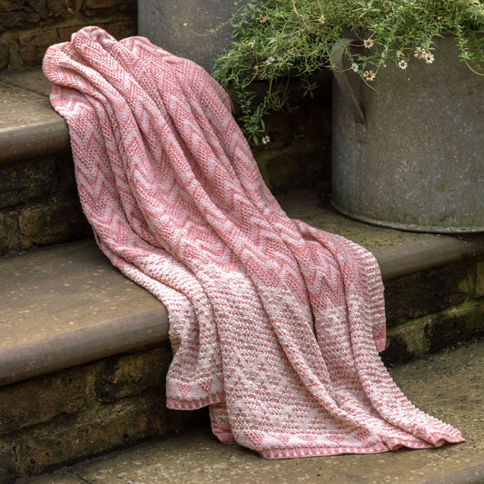 Gallery Direct Nalu Knitted Herringbone Throw Apricot - image 1