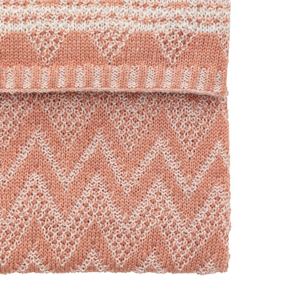 Gallery Direct Nalu Knitted Herringbone Throw Apricot - image 5