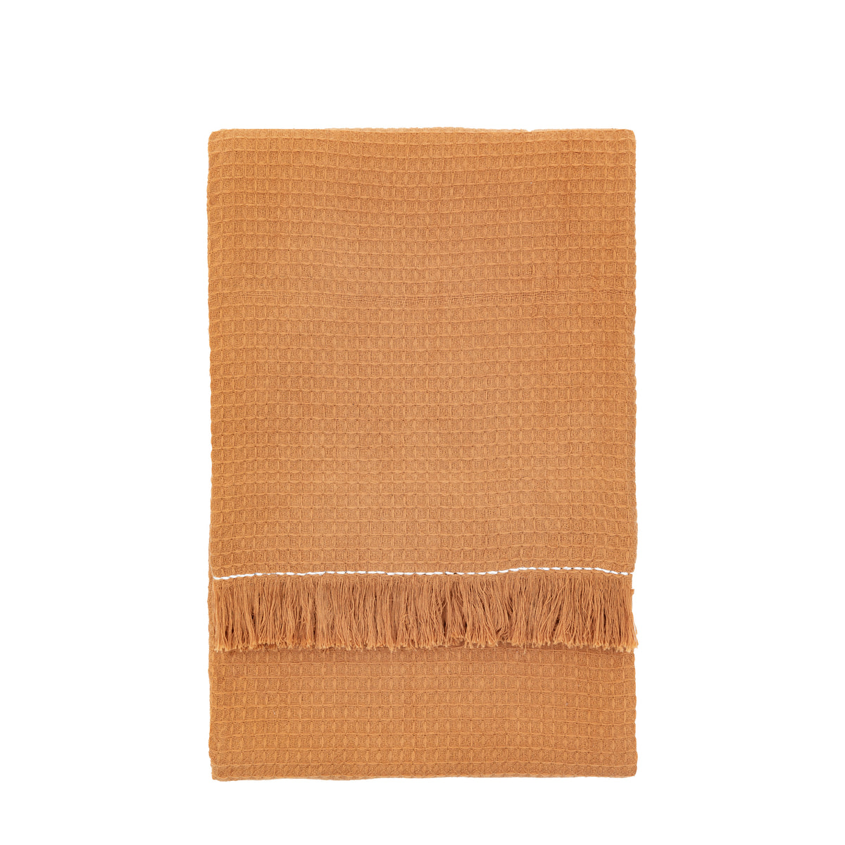Gallery Direct Stitched Border Waffle Throw Apricot - image 2