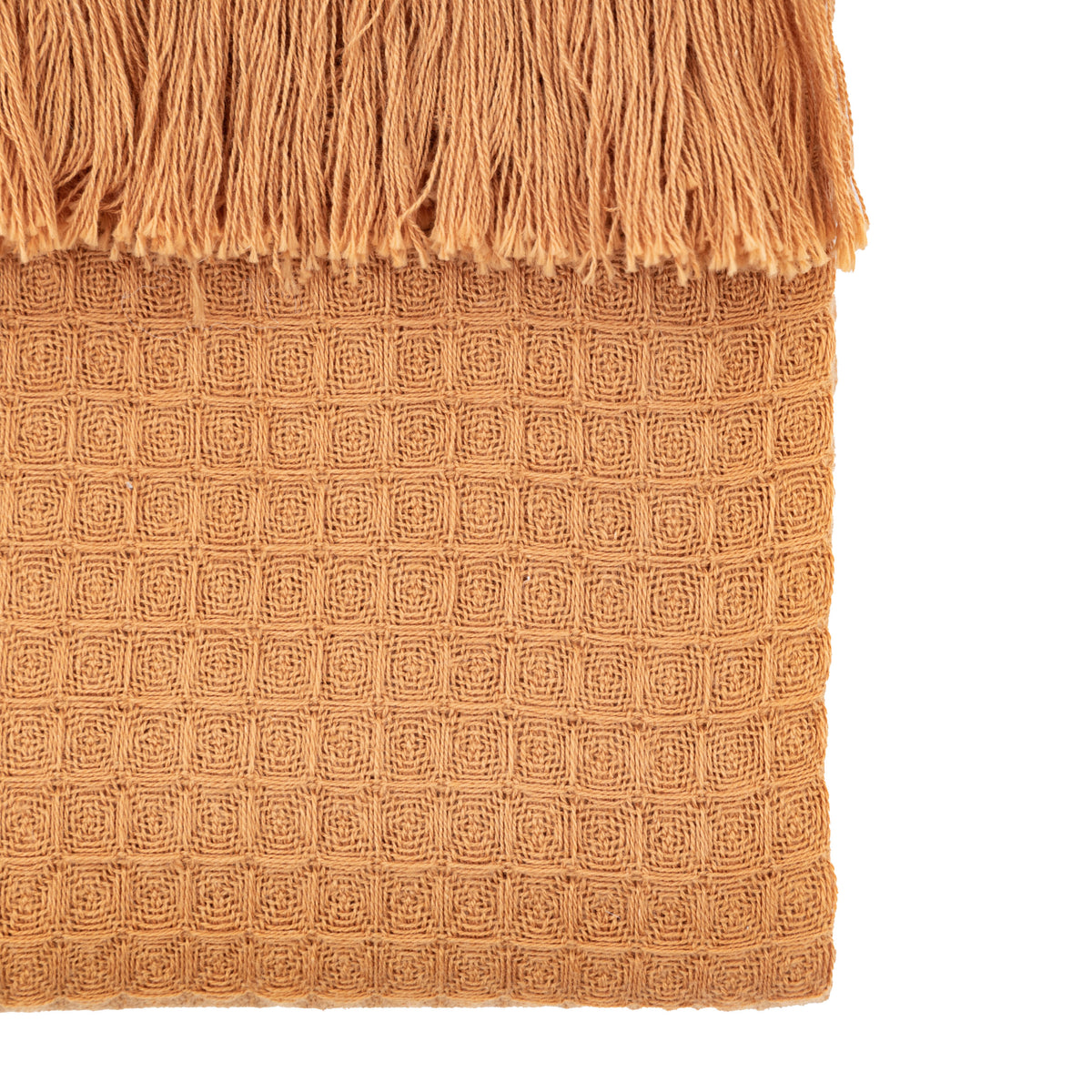 Gallery Direct Stitched Border Waffle Throw Apricot - image 6