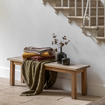 Gallery Direct Florence Knit Throw Mustard - image 3
