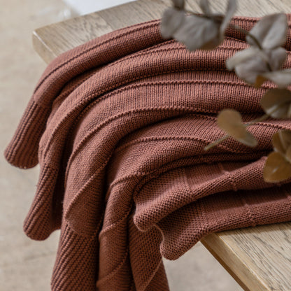 Gallery Direct Florence Knit Throw Nutmeg - image 1