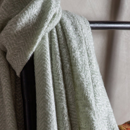 Gallery Direct Herringbone Faux Mohair Throw Sage - image 3