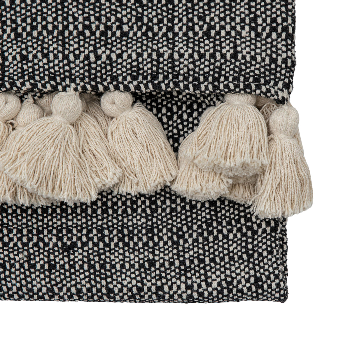 Gallery Direct Woven Throw with Tassels Black - image 6