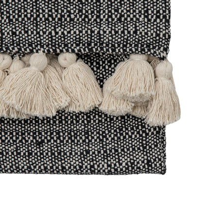 Gallery Direct Woven Throw with Tassels Black - image 6