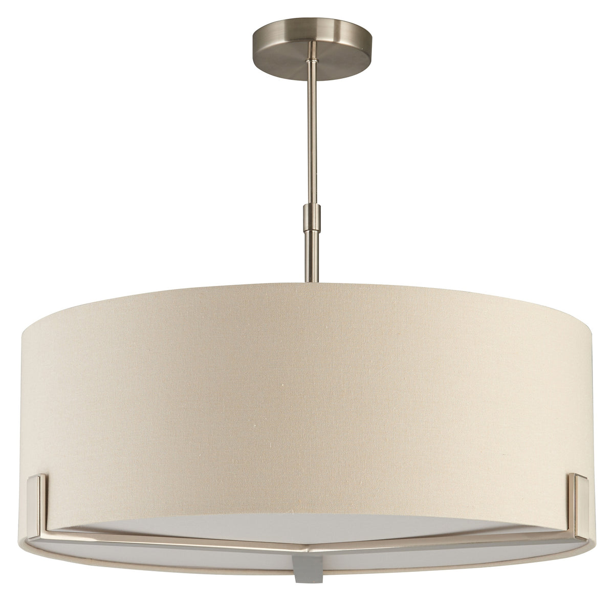 Gallery Direct Hayfield Pendant Light Nickel / Slate, complete product view on a white background