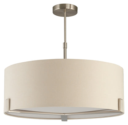 Gallery Direct Hayfield Pendant Light Nickel / Slate, complete product view on a white background