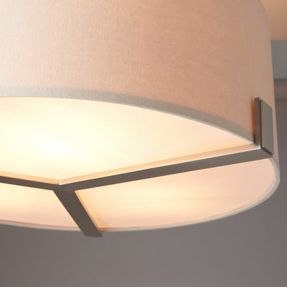 Gallery Direct Hayfield Pendant Light Nickel / Slate, close-up of the finish and design
