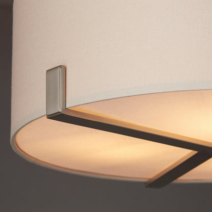 Gallery Direct Hayfield Pendant Light Nickel / Slate, close-up of the finish and design