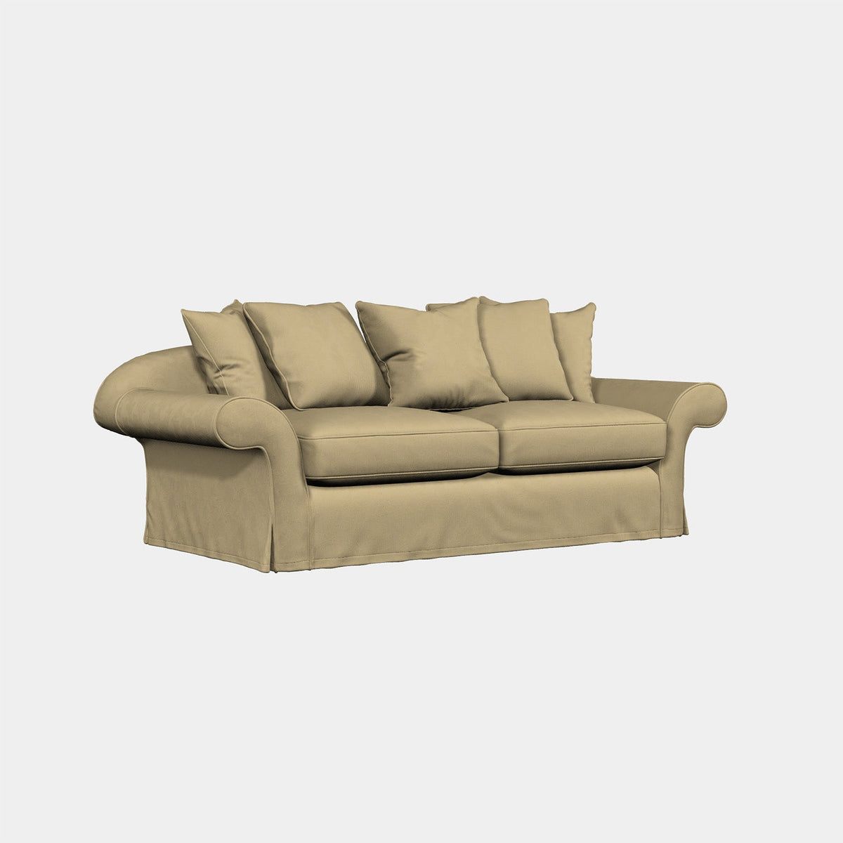 Original product cutout: Tetrad Alicia Grand Sofa in Jacobean Flower Champagne Fabric.