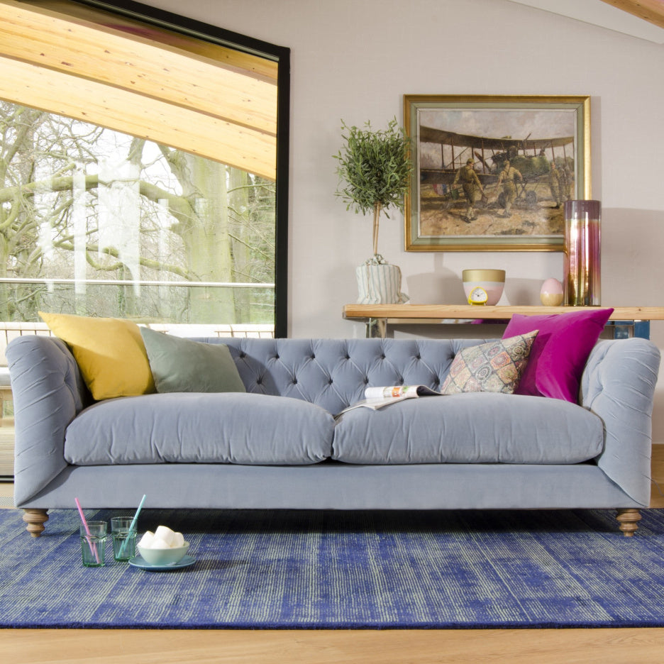 Tetrad Truffle Grand Sofa in Varese Smoke Fabric | Shackletons
