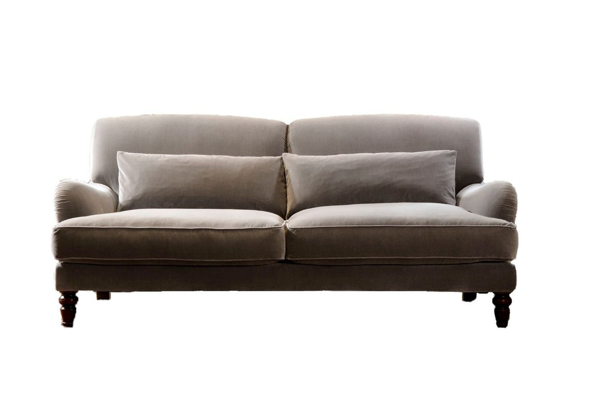 Original product cutout: Tetrad Windermere Midi Sofa in Oscar Velvet Powder Grey Fabric.