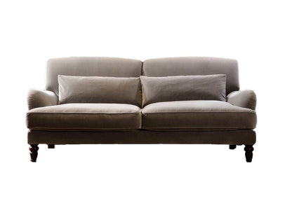 Original product cutout: Tetrad Windermere Midi Sofa in Oscar Velvet Powder Grey Fabric.
