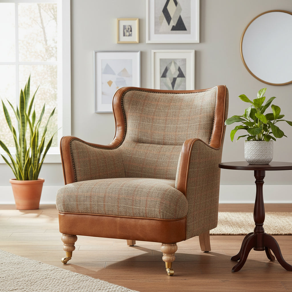 Ellis Harris Tweed Wing Chair | Shackletons