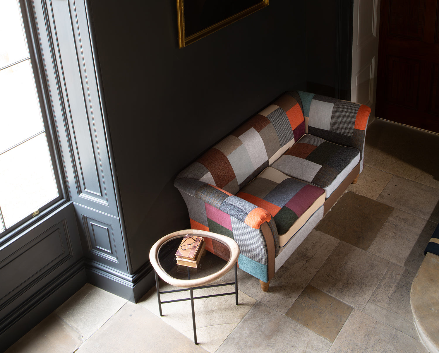 Vintage Sofa Company Granby is a plain-back patchwork two seater that brings colour and texture into the room without losing the comfort and familiarity of a classic sofa. 