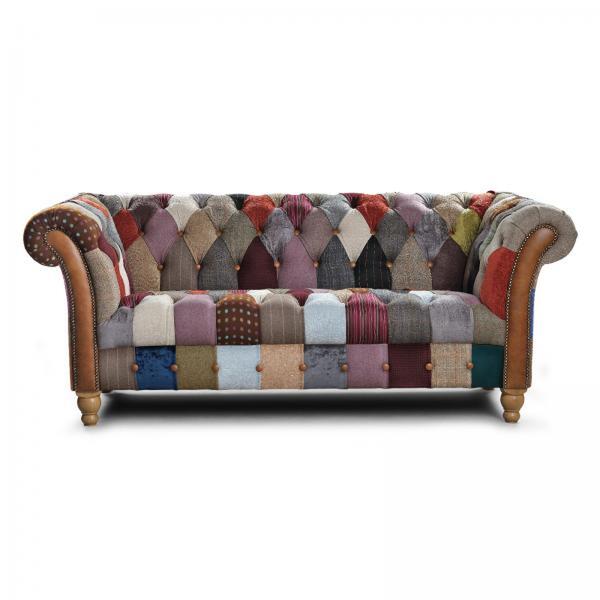 Vintage Sofa Company Harlequin Patchwork 3 Seater Sofa original supplier photograph