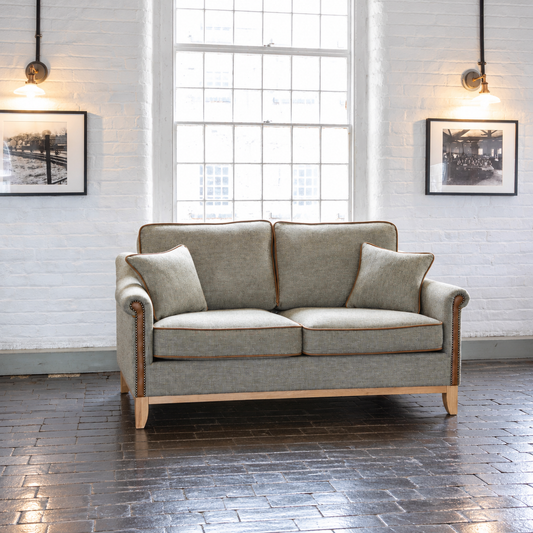 Vintage Sofa Company Whinfell 2 Seater Sofa - Lowland Thistle shown complete in a square lifestyle room photograph
