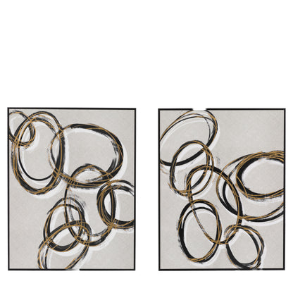Gallery Direct Bold as Gold Framed Canvas Set of 2 - image 1