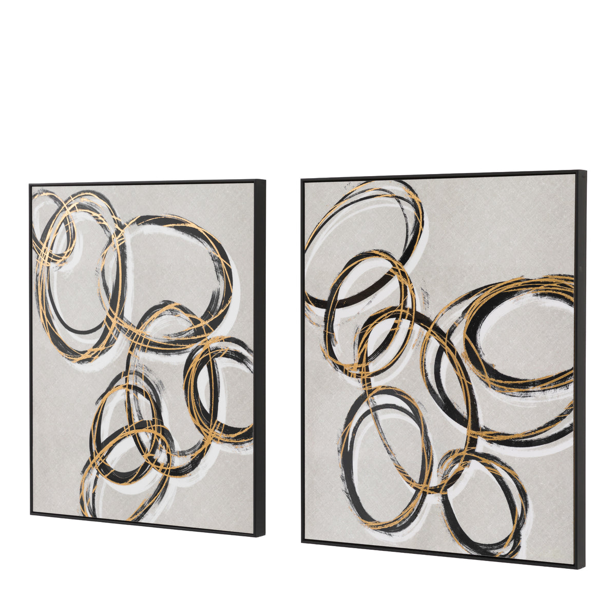 Gallery Direct Bold as Gold Framed Canvas Set of 2 - image 2
