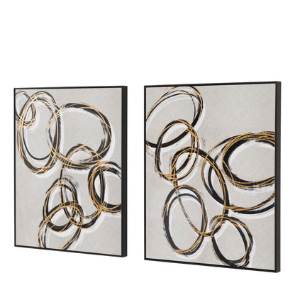 Gallery Direct Bold as Gold Framed Canvas Set of 2 - image 2
