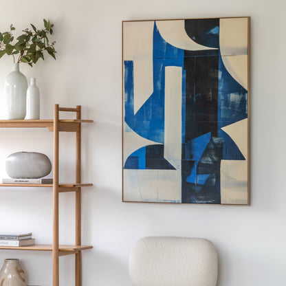 Gallery Direct Cobalt Abstract Framed Canvas - image 1