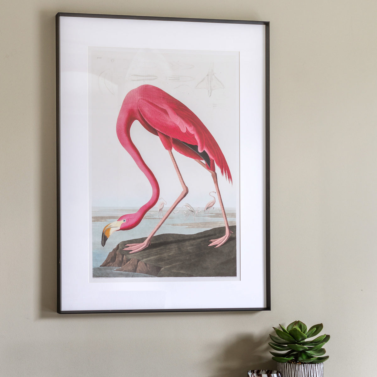 Gallery Direct Wading Flamingo Framed Art - image 1
