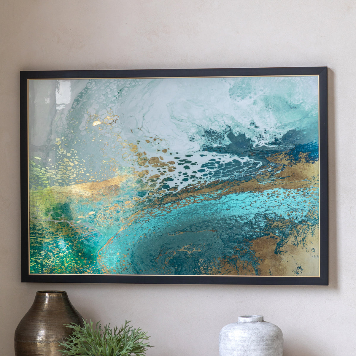Gallery Direct Lagoon Framed Canvas - image 1